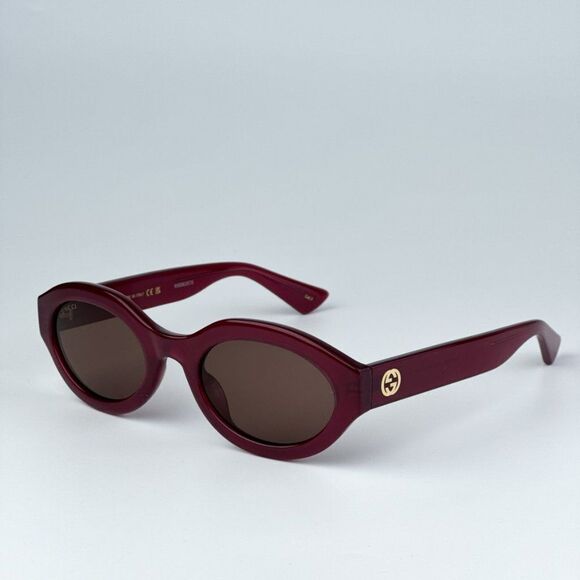 NEW Gucci GG1579S 004 Fuchsia Brown Unisex Oval Sunglasses GG 1579S - Picture 5 of 11